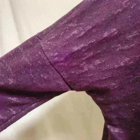 Gloria‎ Vanderbilt Sport L Charlie Pullover Purple Knit Athleisure Long Sleeve - Picture 6 of 8